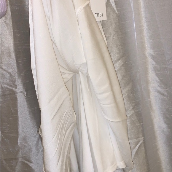 White summer dress with mesh detail - Picture 3 of 3